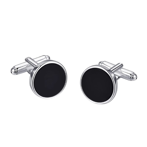 Men's Black Onyx Gemstone Cufflinks