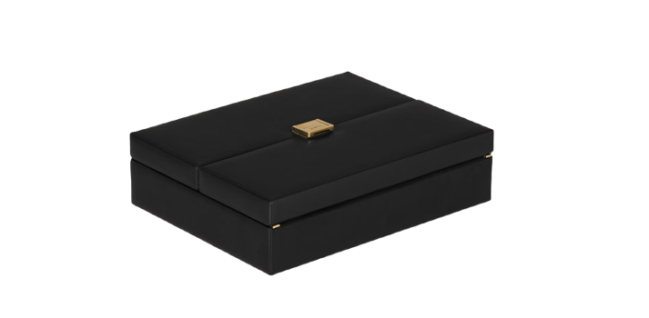 Saint Laurent Watches Box in Leather Black