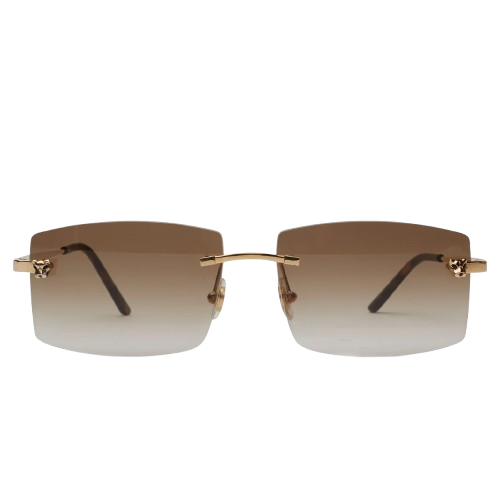 Cartier Eyewear CT0148O-001 Panthere De Cartier Rimless Sunglasses