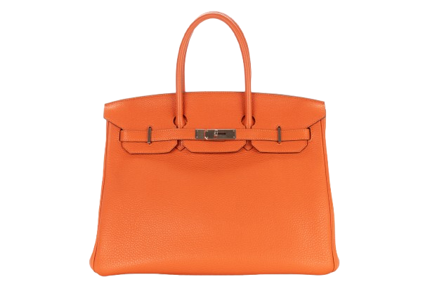 Hermès Birkin 35 Orange H Clemence Palladium Hardware - Preloved