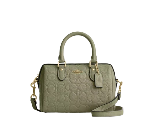 Coach Mini Rowan Crossbody Bag In Signature Leather - Im/Pistachio