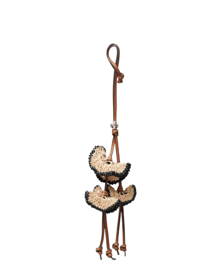 Tory Burch RAFFIA FLOWERS BAG CHARM