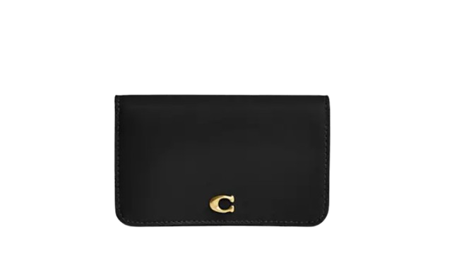 Coach Essential Slim Card Case Black/Brass
