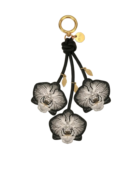 JW PEI Orchid Bag Charm - Black