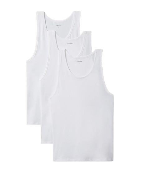 Calvin Klein 3 Pack Tank Tops - Cotton Stretch Blend