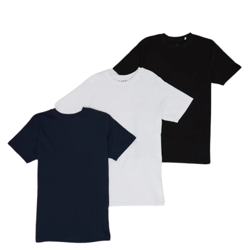 3 Pack Slim Fit Crew Neck T-Shirts