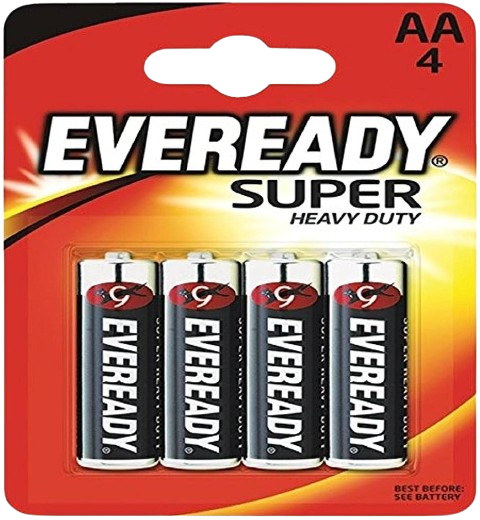 Eveready Silver AA Batteries 4 Pack