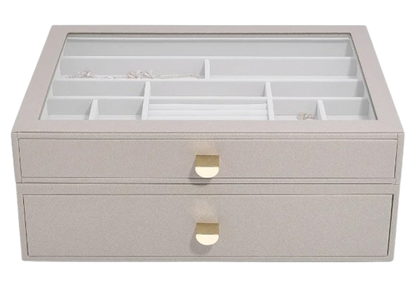 Stackers Supersize Jewellery Box (with drawers) Taupe