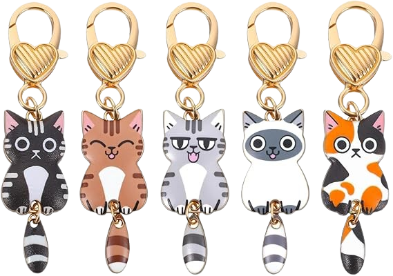 Cat Keychain Set of 5