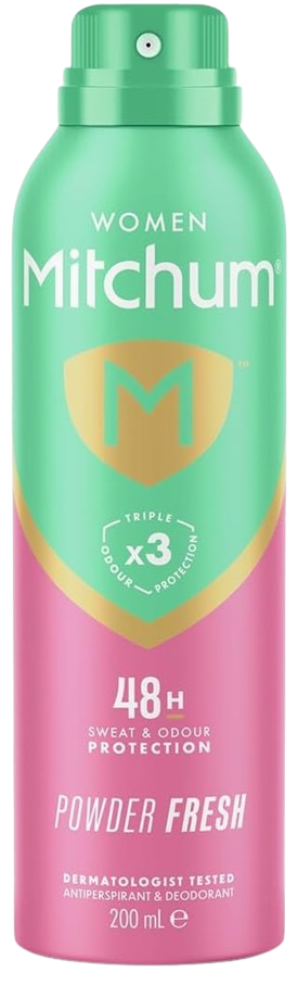 Mitchum Women Triple Odor Defense 48HR Protection Deodorant Spray & Antiperspirant (200ml)