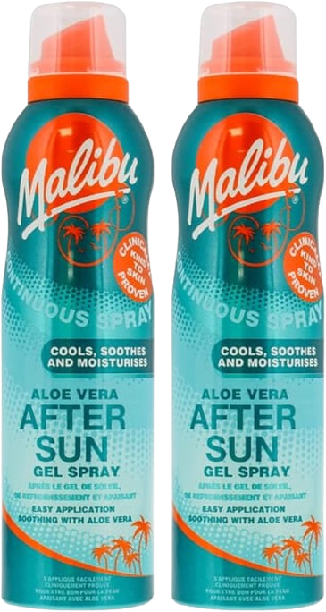 Malibu Aloe Vera After Sun Gel Spray Pack of 2