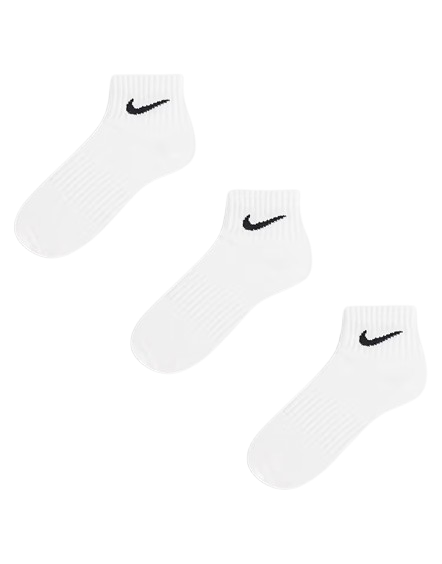 Nike Training Everyday Lightweight 3 pack ankle socks in white