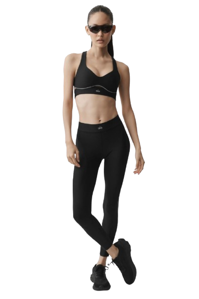 Alo Airlift Speedwork Bundle - High-Waist 7/8 Legging + Bra - Black