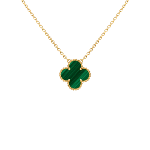 Van Cleef & Arpels Vintage Alhambra pendant 18K yellow gold, Malachite