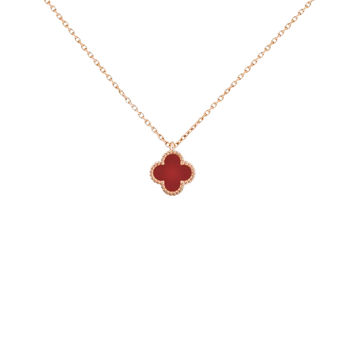 Van Cleef & Arpels Sweet Alhambra pendant 18K rose gold, Carnelian