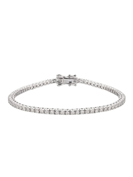 L’ERA Classic Diamond Tennis Bracelet Sterling Silver with Lab Grown Diamond