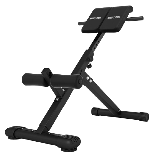 Foldable Hyperextension Bench - Black