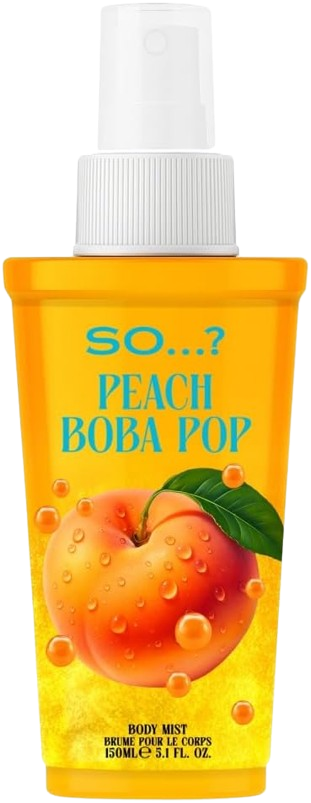 SO...? Delish Peach Boba Pop Body Mist Fragrance Spray 150ml