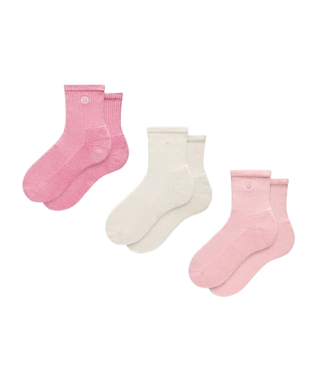Lululemon Unisex Daily Essential Quarter Socks 3 Pack