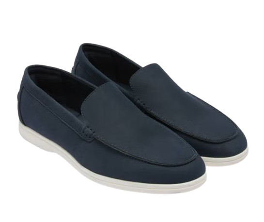 Matalan Navy Faux Suede Loafers