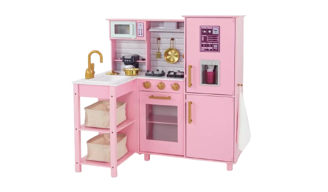 Chad Valley Wooden Toy Kitchen with Breakfast Bar