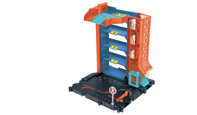 Hot Wheels City Toy Track Set, Downtown Car Park Playset