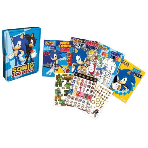 Sonic the Hedgehog Activity and Colouring Book Set with Tin