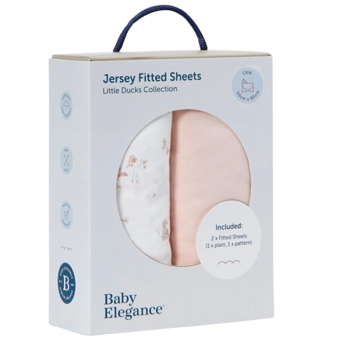 Baby Elegance Crib 2 Piece Fitted Sheets Set Little Ducks