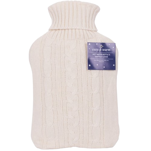 Cozy & Warm Knitted Covered Hot Water Bottle 2L