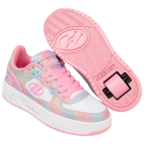 Heelys Rezerve Low X2 Shoes Light Pink White Rainbow