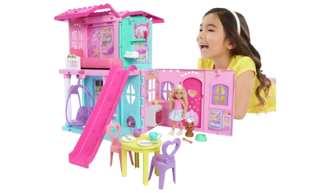 Barbie Chelsea Pop-Up Doll House with Doll & Accessories