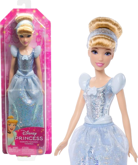 Mattel Disney Cinderella with Sparkling Clothing and Accessories
