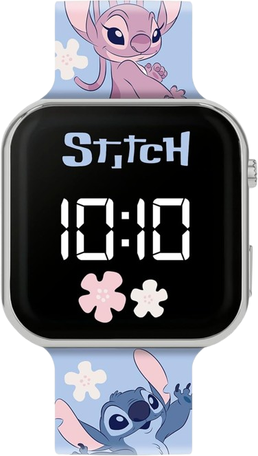 Disney Lilo & Stitch Blue Printed Strap LED Watch LAS4200