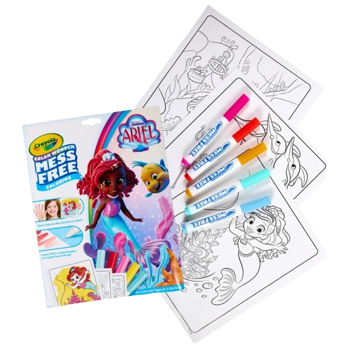 Crayola Colour Wonder Disney Junior Ariel Colouring Pages Book & Markers