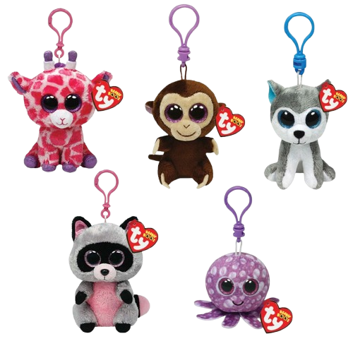 Ty Beanies Mini Boos Keychain Clip Assortment