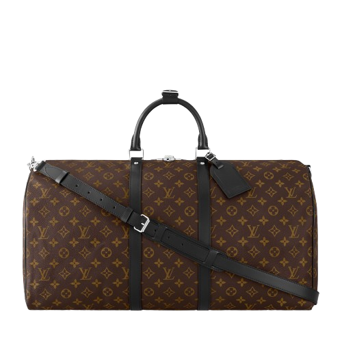 Louis Vuitton Keepall Bandoulière 55 Monogram Macassar Canvas