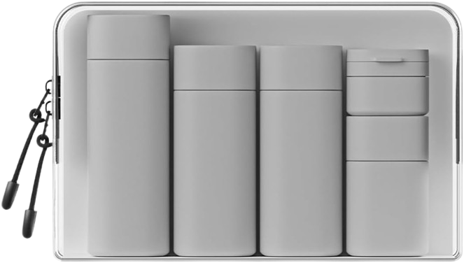 5pcs Travel Cream Dispenser Bottles Set - Toiletry Containers