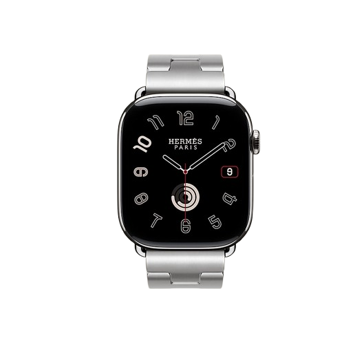 Hermes Series 11 case & Band Apple Watch Hermès Single Tour 46 mm Grand H  - Titanium/Gris