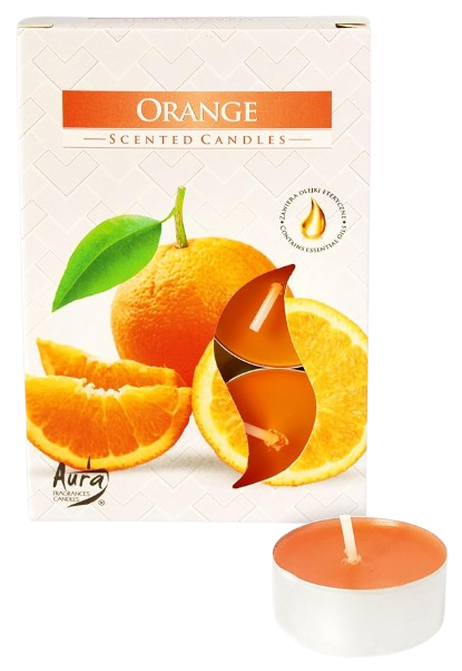 Aura Scented Candles - Orange 6pcs