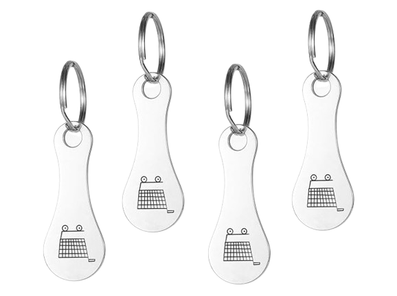 4 Pcs Shopping Trolley Tokens