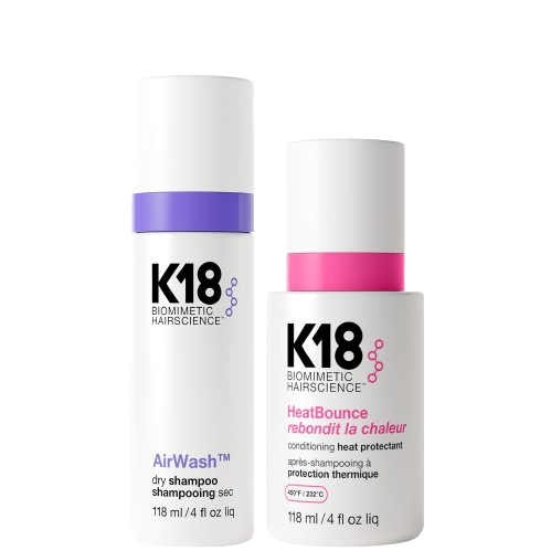 K18 Biomimetic Hairscience Airwash and Heatbounce Bundle