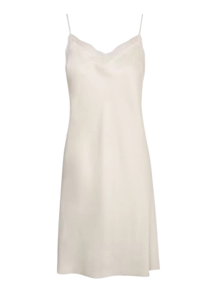 Cream Satin Lace Edge Nightdress