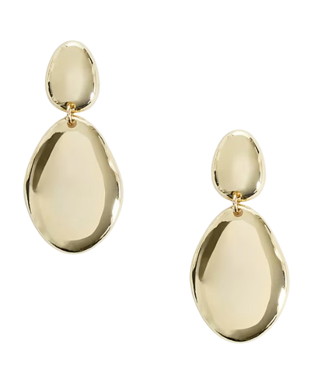 Topshop Damien Drop Earring in Gold