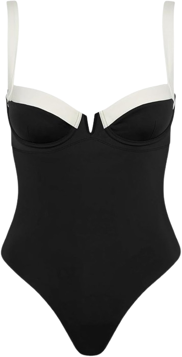 SRTUMEY Women’s Backless Swimsuit Black