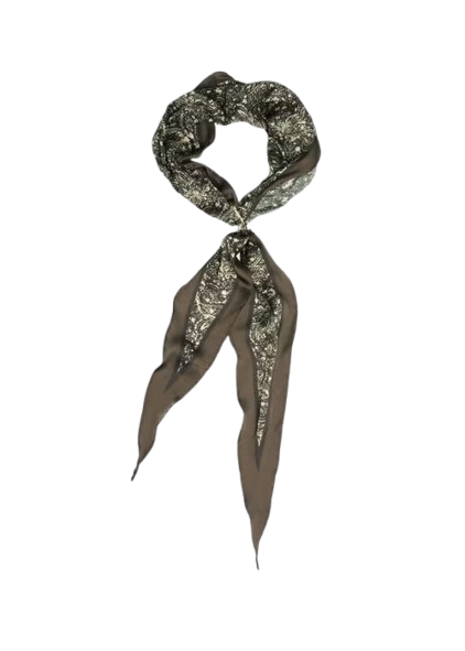 Matalan Green Floral Satin Scarf