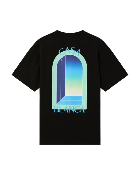 Casablanca Black & Mint L'Arche Short Sleeve T‑Shirt