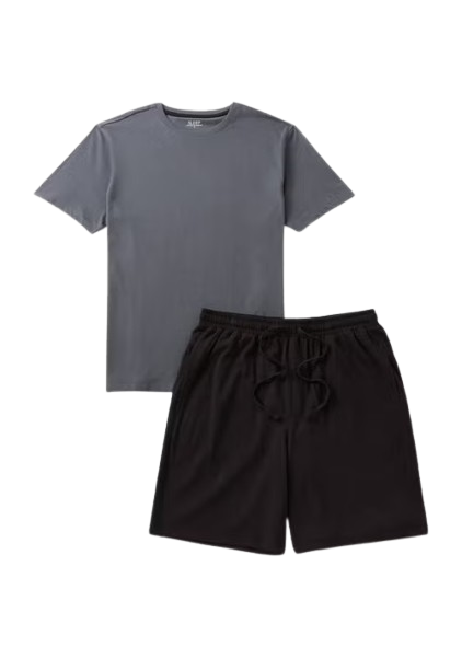 Matalan Charcoal Basic Short Pyjama Set