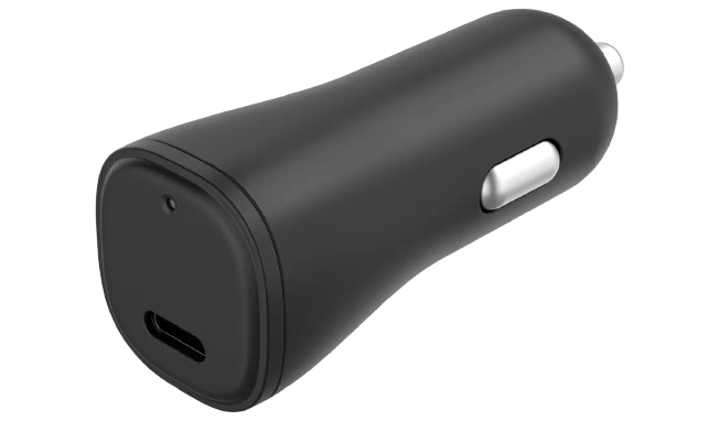20W USB-C Single Port Car Charger - Black