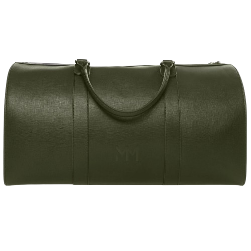 MM Olive Saffiano Duffle Bag