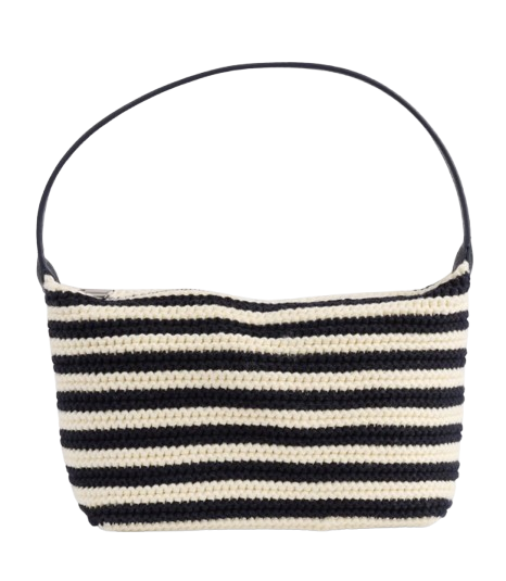 GAP Black Crochet Stripe Mini Bag